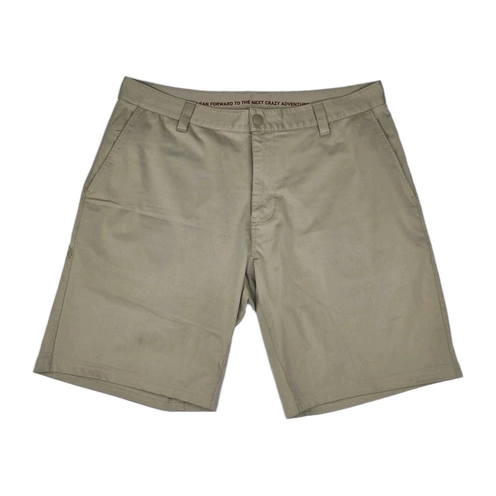 Rhone Commuter Shorts Mens 34 Biege Performance Stretch Chino Golf Polyester